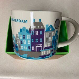 New in Box Starbucks Amsterdam Been There Series 14 Oz Collectible Ceramic Mug